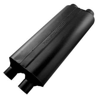 Flowmaster® - 70 Series Delta Flow™ Aluminized Steel Oval Big Block Black Exhaust Muffler