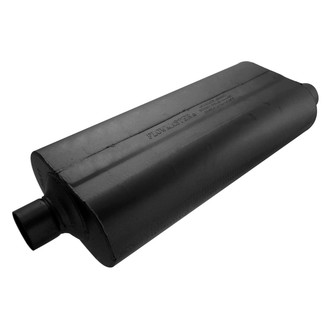 Flowmaster® - 70 Series Delta Flow™ Aluminized Steel Oval Big Block Diesel Black Exhaust Muffler