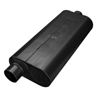 Flowmaster® - 70 Series Delta Flow™ Aluminized Steel Oval Big Block Diesel Black Exhaust Muffler