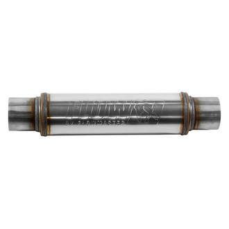Flowmaster® - FlowFX™ 409 SS Round Gray Exhaust Muffler (3" Center ID, 3" Center OD, 14" Length)