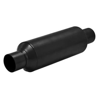 Flowmaster® - Outlaw™ 409 SS Round Race Black Exhaust Muffler (2.5" Center ID, 2.5" Center OD, 11" Length)