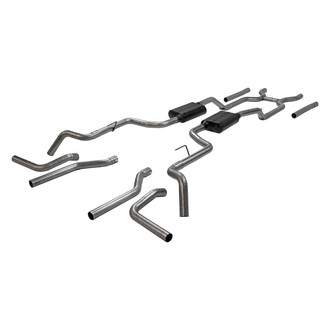 Flowmaster® - American Thunder™ 409 SS Crossmember-Back Exhaust System with Split Rear/Side Exit