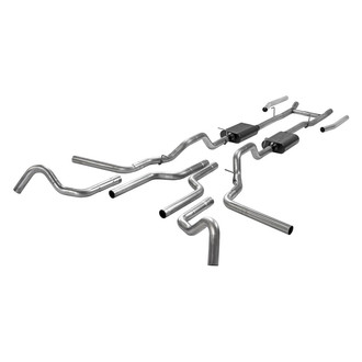 Flowmaster® - American Thunder™ 409 SS Header-Back Exhaust System with Split Rear/Side Exit