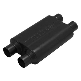 Flowmaster® - Super 44 Series Delta Flow™ Stainless Steel Oval Black Exhaust Muffler (2.5" Dual ID, 2.5" Dual OD, 13" Length)