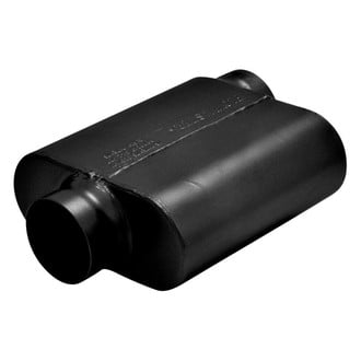 Flowmaster® - 10 Series Delta Force™ Stainless Steel Oval Single Chamber Black Exhaust Muffler (3.5" Offset ID, 3.5" Center OD, 10.25" Length)