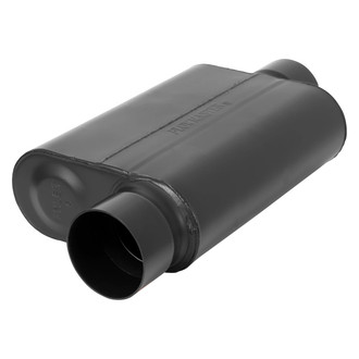 Flowmaster® - 40 Series Delta Force™ 409 SS Oval 2-Chamber Race Black Exhaust Muffler (3.5" Offset ID, 3.5" Center OD, 13" Length)