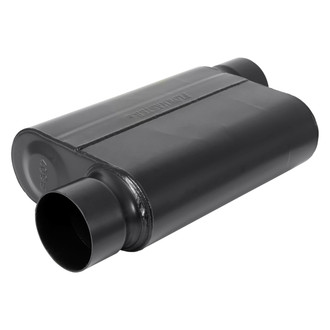 Flowmaster® - 40 Series Delta Force™ 409 SS Oval 2-Chamber Race Black Exhaust Muffler (3.5" Offset ID, 3.5" Offset OD, 13" Length)
