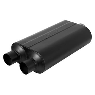 Flowmaster® - Super 50 Series Delta Flow™ Stainless Steel Oval (SUV) Black Exhaust Muffler (3" Center ID, 2.5" Dual OD, 17" Length)