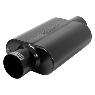 Flowmaster® - 40 Series Delta Force™ 409 SS Oval 2-Chamber Race Black Exhaust Muffler (4" Center ID, 4" Center OD, 13" Length)