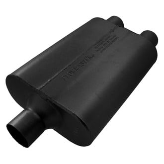 Flowmaster® - 40 Series Delta Flow™ Aluminized Steel Oval Black Exhaust Muffler (2.25" Center ID, 2.25" Dual OD, 13" Length)