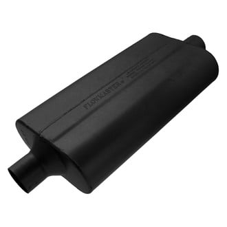 Flowmaster® - 50 Series Delta Flow™ Aluminized Steel Oval Black Exhaust Muffler (2.25" Center ID, 2.25" Center OD, 17" Length)