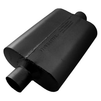 Flowmaster® - 40 Series Delta Flow™ Aluminized Steel Oval Black Exhaust Muffler (2.5" Center ID, 2.5" Center OD, 13" Length)