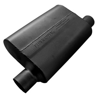 Flowmaster® - 40 Series Delta Flow™ Aluminized Steel Oval Black Exhaust Muffler (2.5" Offset ID, 2.5" Offset OD, 13" Length)