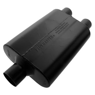 Flowmaster® - Super 44 Series Delta Flow™ Aluminized Steel Oval Black Exhaust Muffler (2.5" Center ID, 2.25" Dual OD, 13" Length)
