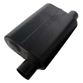 Flowmaster® - Super 44 Series Delta Flow™ Aluminized Steel Oval Black Exhaust Muffler (2.5" Offset ID, 2.5" Offset OD, 13" Length)