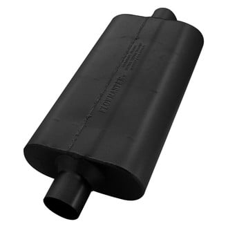 Flowmaster® - 50 Series Delta Flow™ Aluminized Steel Oval Black Exhaust Muffler (2.5" Center ID, 2.5" Center OD, 17" Length)