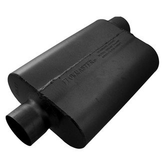 Flowmaster® - 40 Series Delta Flow™ Aluminized Steel Oval Black Exhaust Muffler (3" Center ID, 3" Offset OD, 13" Length)
