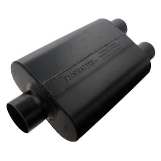 Flowmaster® - Super 44 Series Delta Flow™ Aluminized Steel Oval Black Exhaust Muffler (3" Center ID, 2.5" Dual OD, 13" Length)