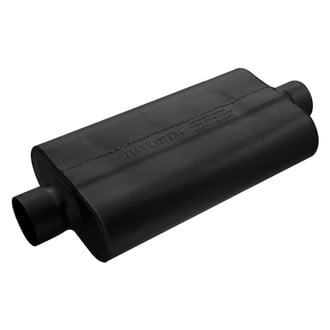 Flowmaster® - 50 Series Delta Flow™ Aluminized Steel Oval Black Exhaust Muffler (3" Center ID, 3" Center OD, 17" Length)