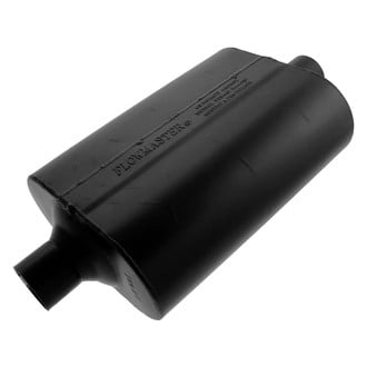 Flowmaster® - 60 Series Delta Flow™ Aluminized Steel Oval Black Exhaust Muffler (2.25" Center ID, 2.25" Center OD, 13.5" Length)