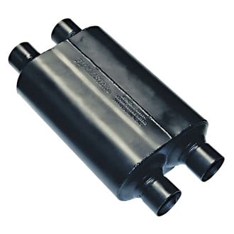 Flowmaster® - Super 40 Series Delta Flow™ Aluminized Steel Oval Black Exhaust Muffler (2.5" Dual ID, 2.5" Dual OD, 13.5" Length)