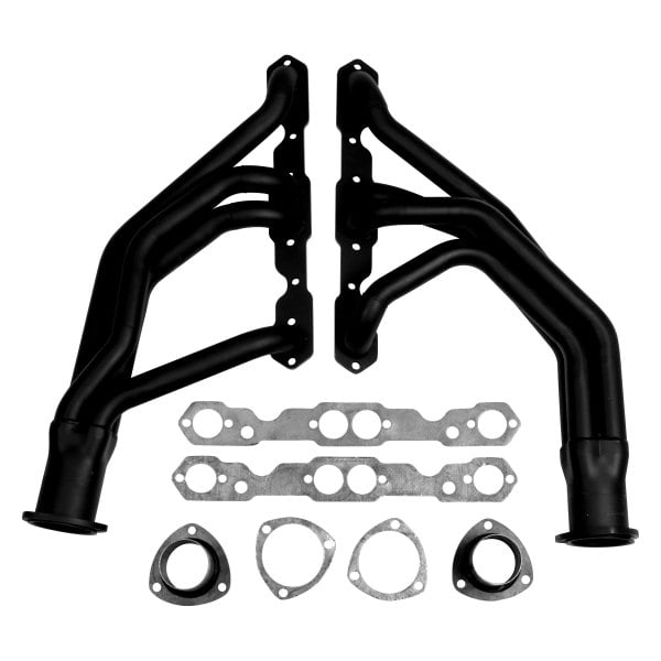 Flowtech® 11110FLT Mild Steel Black Painted Long Tube Exhaust Headers