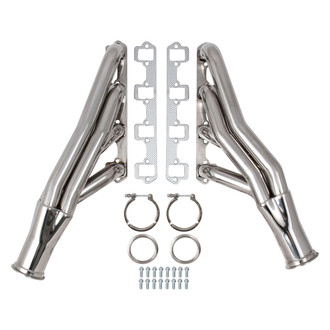 Flowtech® - Down and Forward 304 SS Polished Turbo Exhaust Headers