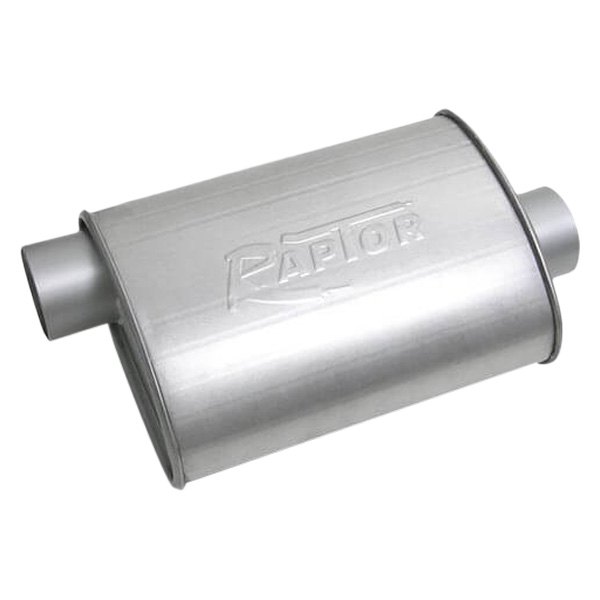Flowtech® - Raptor™ Aluminized Steel Oval Turbo Silver Exhaust Muffler