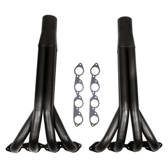 Flowtech® - 409 SS Black Painted Upright Exhaust Headers