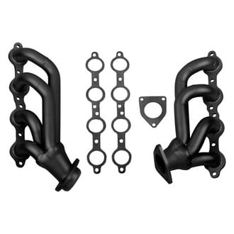 Flowtech® - Mild Steel Black Painted Short Tube Exhaust Headers with Gaskets