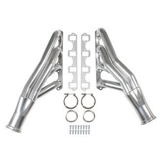 Flowtech® - Down and Forward Mild Steel Silver Metallic Ceramic Coated Turbo Exhaust Headers