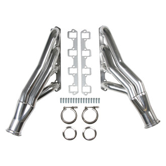 Flowtech® - Down and Forward Mild Steel Silver Metallic Ceramic Coated Turbo Exhaust Headers