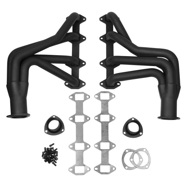 Flowtech® 45001FLT Mild Steel Black Paint Long Tube Exhaust Headers