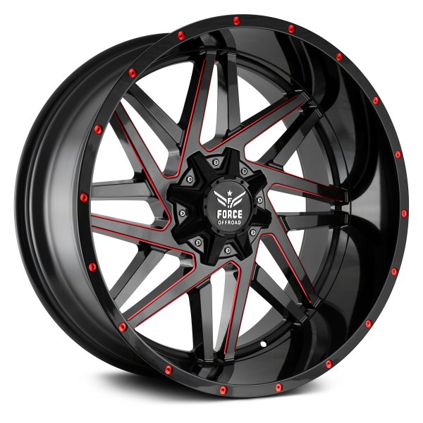 FORCE OFF-ROAD® - F01 Black with Red Milled Accents