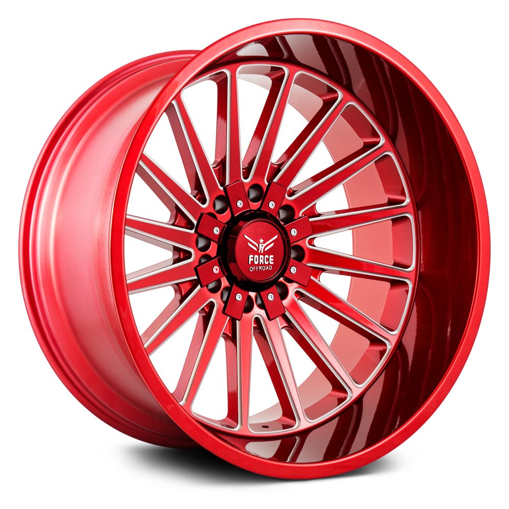 Force Off Road F40 Wheels Candy Red With Milled Accents Rims F 139 7 76candyr M 139 7