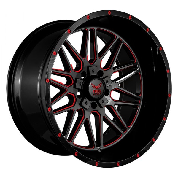 FORCE OFF-ROAD® - F44 Black with Red Milled Accents