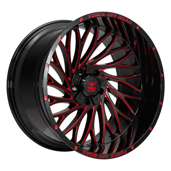 FORCE OFF-ROAD® - F50 Black with Red Milled Accents