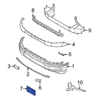 Ford OE - Front License Plate Bracket
