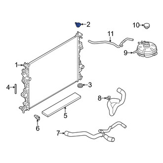 Ford OE - Upper Radiator Insulator