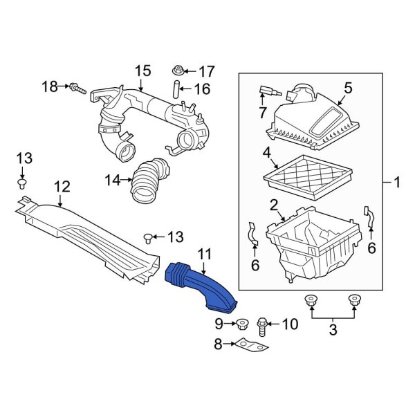 Engine Air Intake Hose