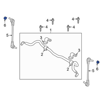 Ford OE - Rear Suspension Stabilizer Bar Link Nut