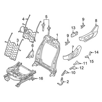 Ford OE - Seats & Tracks - Passenger Seat Components (Frame & Trim)