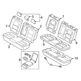 Ford OE - Seats & Tracks - Rear Seat Components (Covers & Pads)