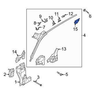Ford OE - Rear Left Body A-Pillar Reinforcement
