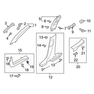 Ford OE - Quarter Panel Trim Panel Clip