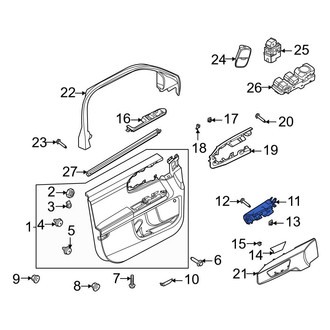 Ford OE - Rear Right Inner Interior Door Handle