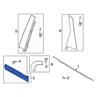 Ford OE - Rear Left Door Molding