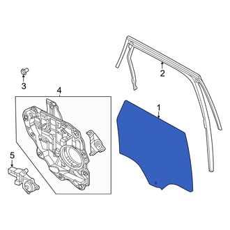 Ford OE - Rear Left Door Glass