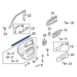 Ford OE - Rear Left Door Window Belt Weatherstrip