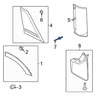 Ford OE - Door Applique Rivet